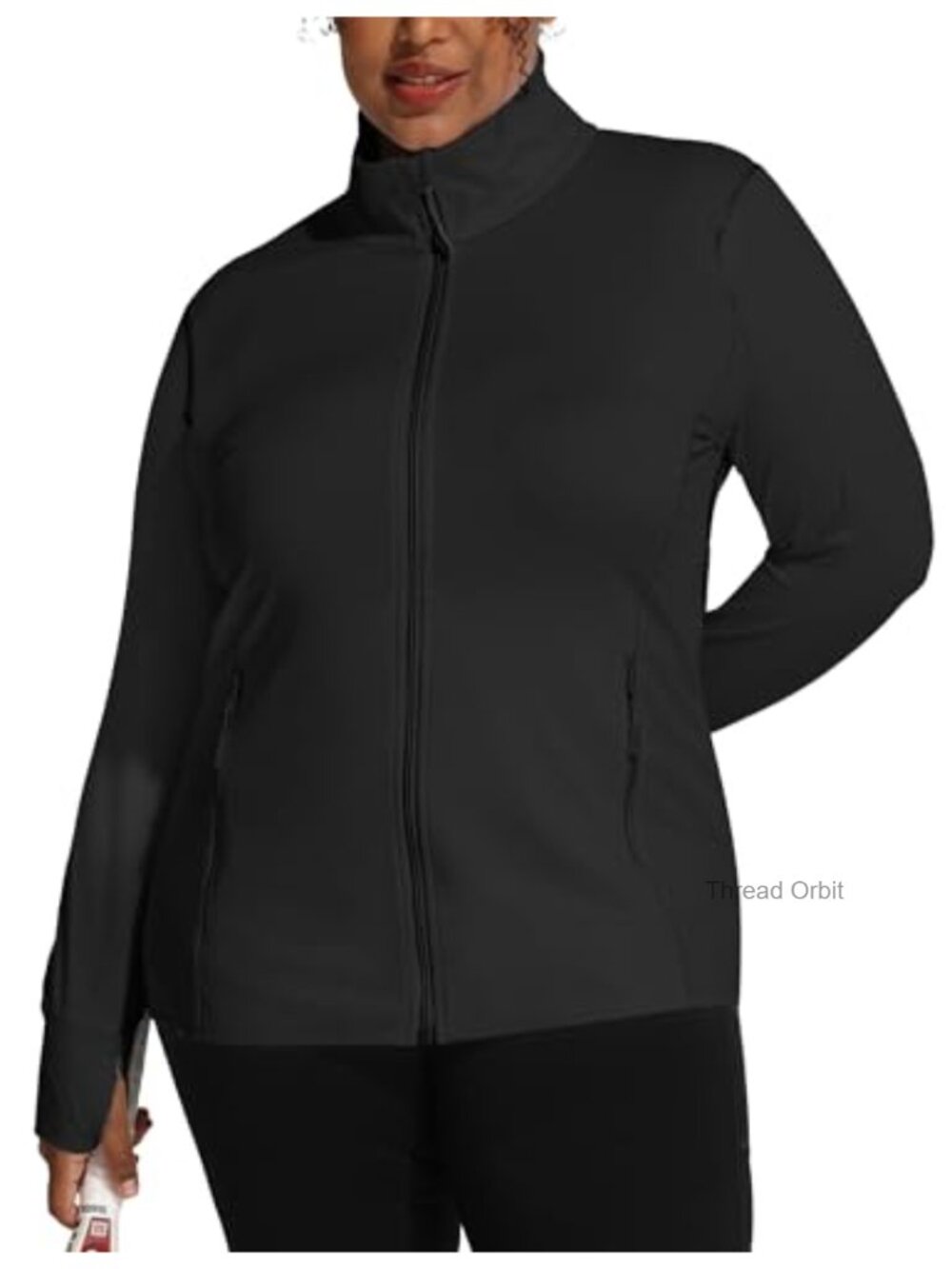 Plus Size Athletic Jacket Zip Up Lightweight Workout Gym Running
